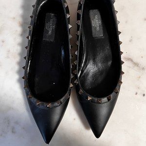 Valentino Rockstud Ballerina Flats
